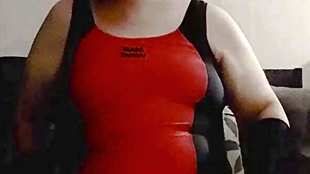 Chubby Femboy Humping Pillows and Showing Butt in Sexy Backless Swimsuit