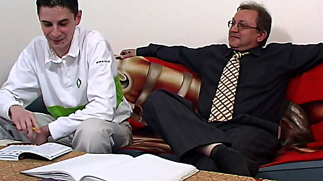 Student gets tutoring from his teacher in horny deep ass fucking