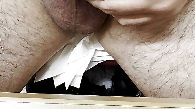 I play with my small cock and cum.