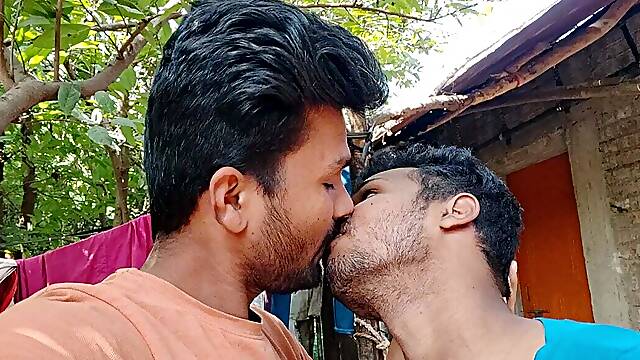 Indian Gay Funny Moment - My boyfriend was sucking my penis when someone came and we ran away.