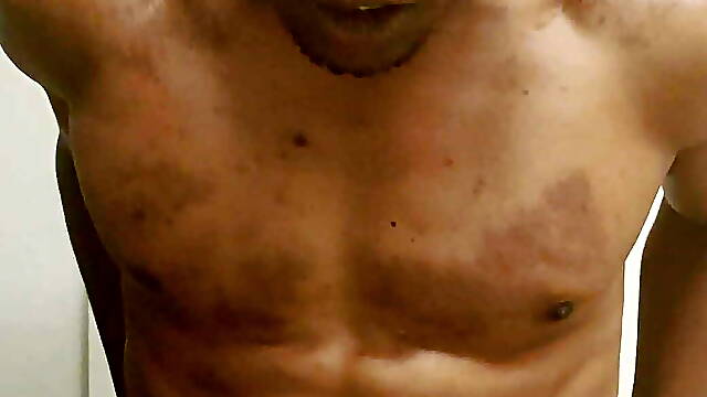 Black gay man shower