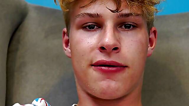 Bubble Butt 18 Year Old Roughly Strokes His Huge Cock with His Hand