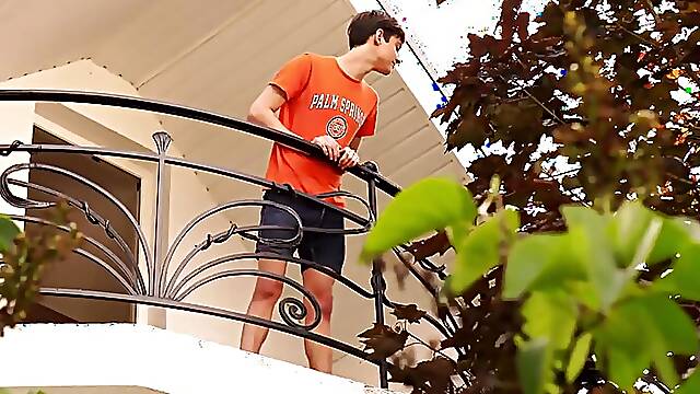 18 Yo Twink Has His Ass Railed Bareback by a Big Dick on the Stairs