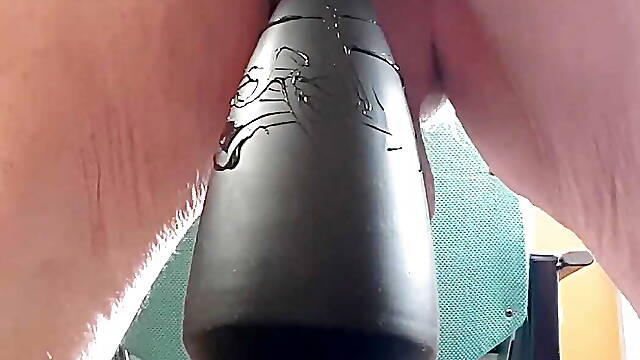 Huge 87mm bullet going all the way in and stretching the anus for the next toys. Session 095....