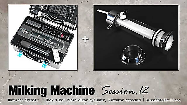 Milking Machine Session.12 - Uncut 9" Monstercock Visitor
