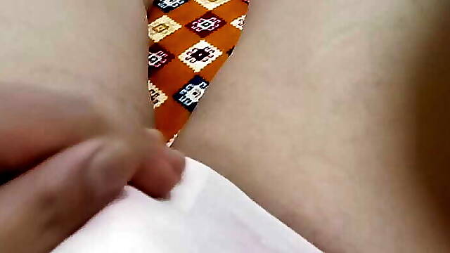 The still wet used pussy pads and used panties squirt all over her breasts