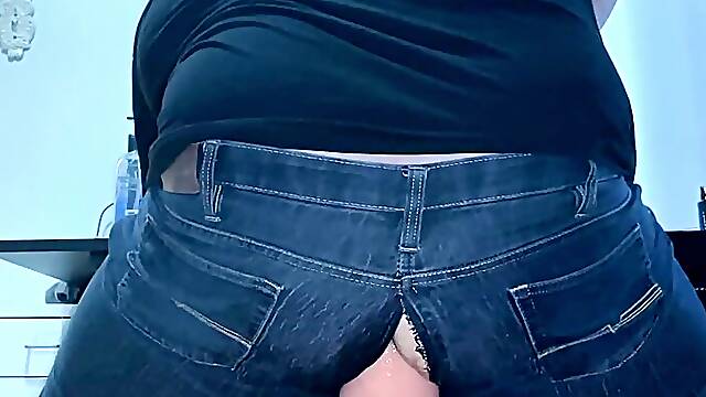 Superchub fully dressed dildo ride