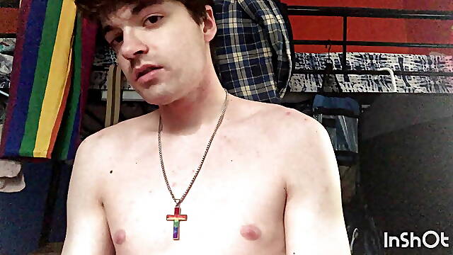 Gay Twink Niko Springs Strip Down and Shows Off His Big Cock