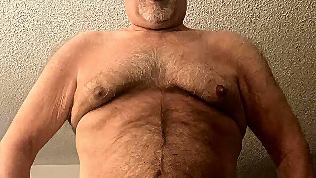 Stroking with Cockrings on Bed