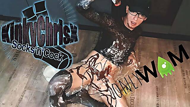 KinkyChrisX - Messy masturbation in nylon stockings (WAM) - FULL FAPHOUSE VIDEO