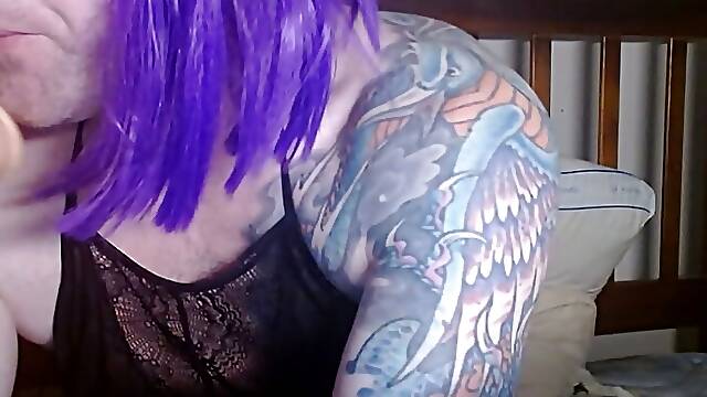 Sissy whore suck a huge cock deepthroat