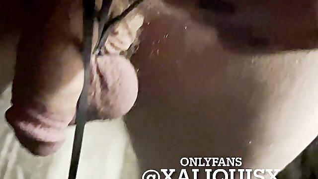 Femdom Task - Water Bottle Tied to Balls