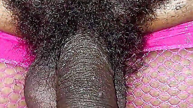 Straight Cross Dresser In Pink Fishnet Stocking