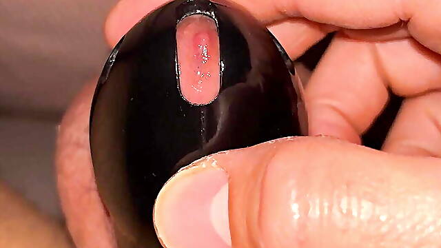 Small ruined cumshot in chastity cage