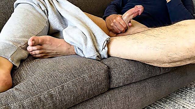 Masturbating in the Living Room on My Couch