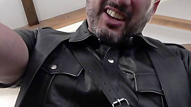 POV leather glove boot and cock worship &amp; fuck PREVIEW