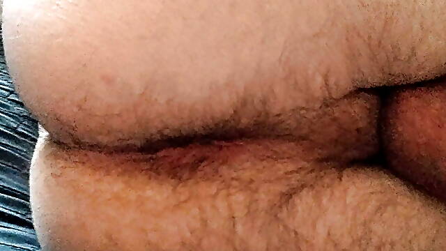 Ass crack open close up