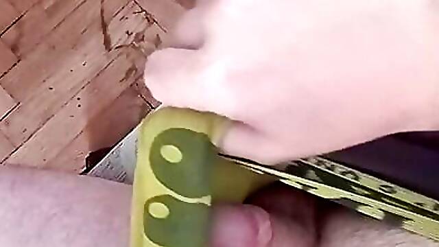 Married Guy Jerking Hairy Dick in His Panties While Alone (No Cum)