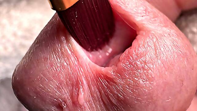 My first video with close-up of the cock and testicles