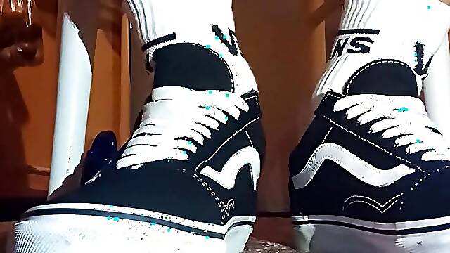 My VANS old school shoes on feet