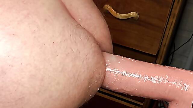 Fucking my ass with15 inch king cock 2 day a row and wear but plug