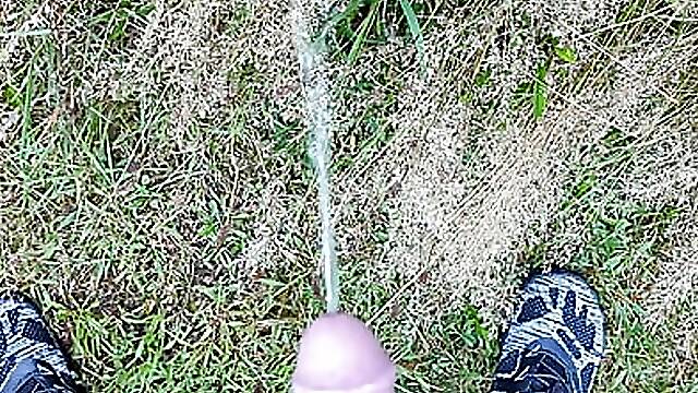 Pissing outdoors