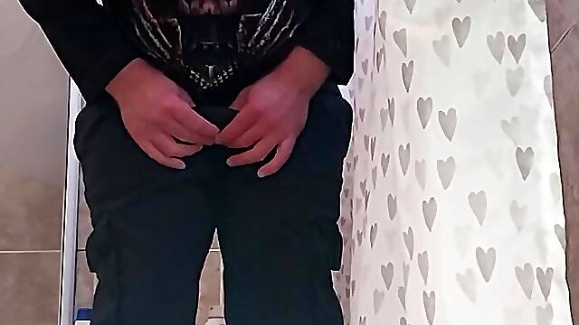 Desperate pee hold and pants wetting