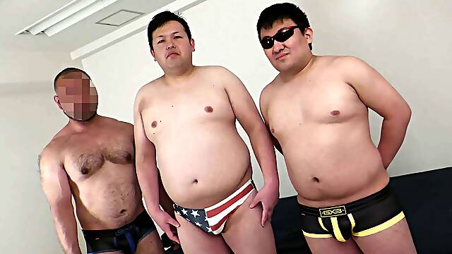 Japanese Muscle Gay 3p Threesome Bareback Anal Sex Asia Chubby