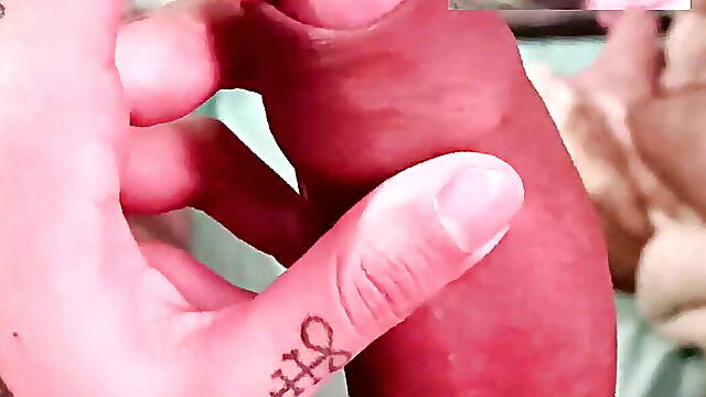 Camilo Brown Jerking His Big Uncut Cock Until He Shoots His Cum Load on His Own Face