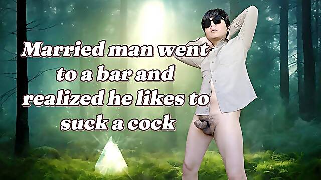 A married man went to bar where he met a guy who made him realized he likes sucking cock