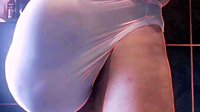 White Lycra Bulge Extreme Bulging