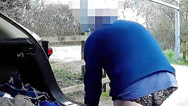 Changing into Cross Dress in car park