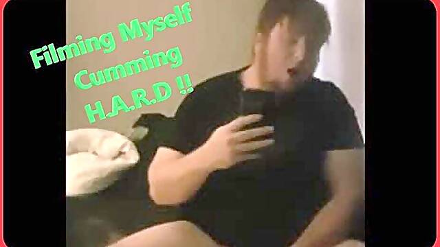I couldnt keep QUIET! filming myself Cumming EXTRA HARD with my thick sensitive cock.