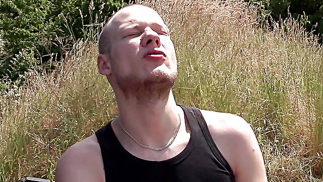 German Farmer Hunks in Bare Fetish Trio Outdoor Action