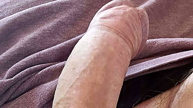Jerks off My Cock on the Couch and Dreams of a Hole