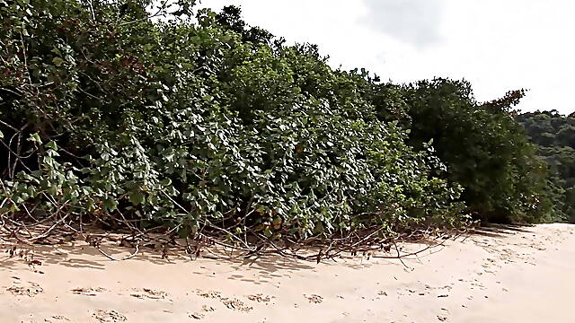 Wild beach fuck together with hot gay boys