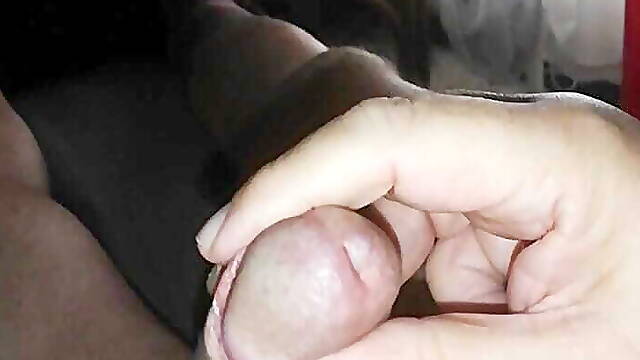 Handjob in bed