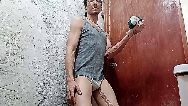 A Single Man Records Himself Urinating and Uses a Urethral Dilator to Cause a Perfect Orgasm