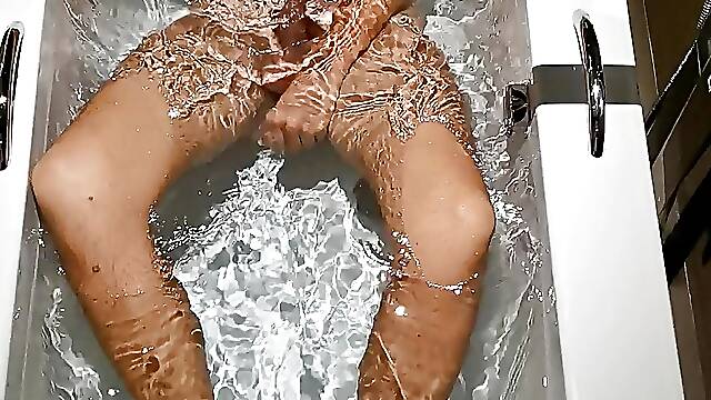 My sweet wank in the bathroom