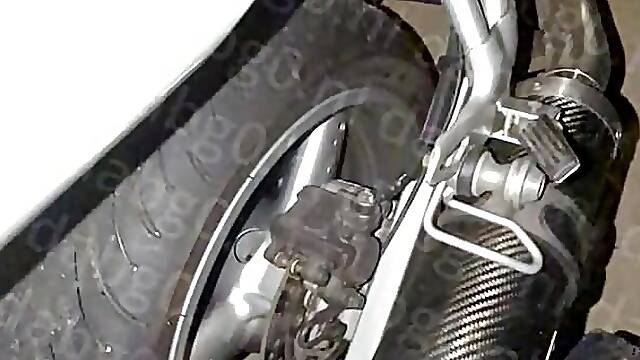 Dabg0 fucks a Suzuki Bandit 650 S motorcycle exhaust