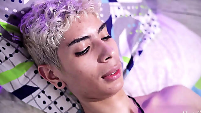 Jerking my big latino cock inside a condom, filling it with cum and then eating the cum from the condom
