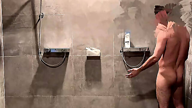 Caught masturbating in the gym shower
