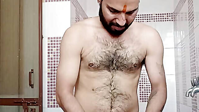 Enjoy morning shawer with masturbation