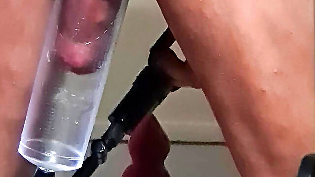8,5cm dildo in the ass, pumping my cock