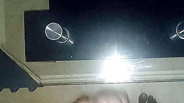 Jim jerks off and cums on the table