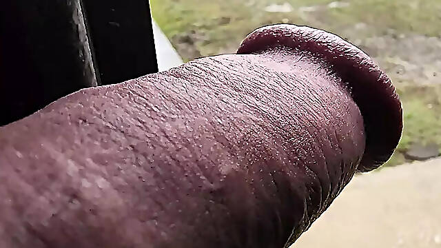 Super Mushroom Cock POV public pissing