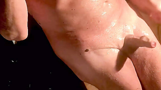 Completely naked in the office