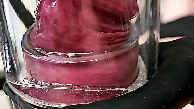 Mr Thick Dick 02: Milking Machine on an 8 inch thick uncut cock