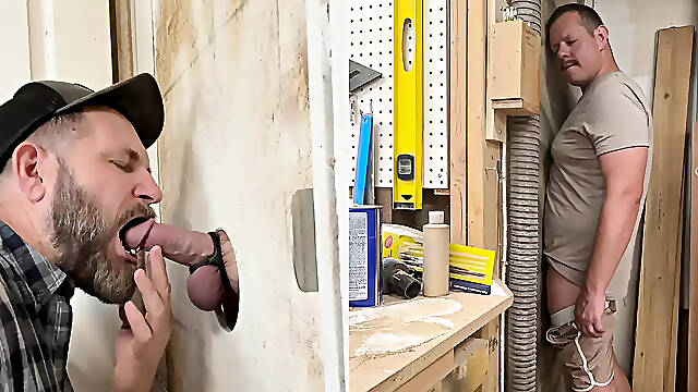 Cute construction worker visits my GLoryhole