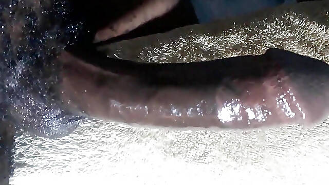 Huge Cum From Kenya Big Black Dick Closeup Handjob